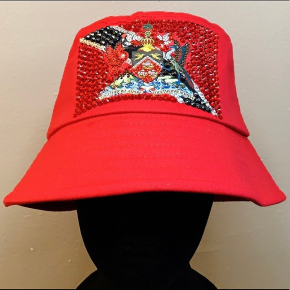 Trinidad and Tobago Bucket hat w/ Crystals - Picture 2 of 2